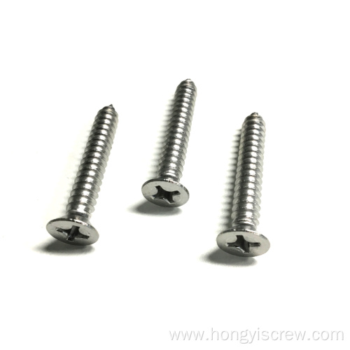 Stainless steel countersunk head flat head self tapping